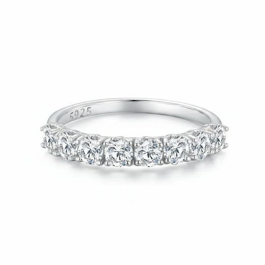Patterned Moissanite Engagement Ring in 925 Sterling Silver – Jewelry Towns