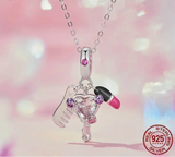 Pink Lady Butterfly Charm Bead.