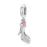 Pink Lady Butterfly Charm Bead.