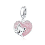 Pink Lady Butterfly Charm Bead.