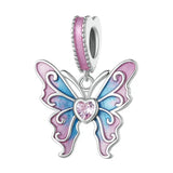 Pink Lady Butterfly Charm Bead.