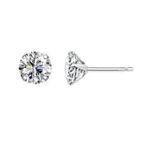 ✨ Platinum Plated CZ Stud Earrings.
