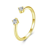 Exquisite Moissanite Open Ring