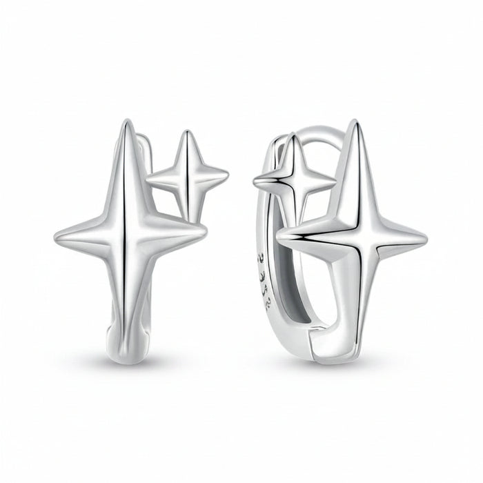 Starlight hoop earrings in 925 sterling silver