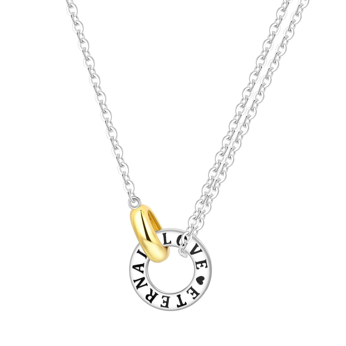 2026 Original 925 Sterling Silver Planet Necklace Love Heart Zircon Inlaid Romantic Fashion Fine Jewelry Party Gifts for Women  Jewelry Town