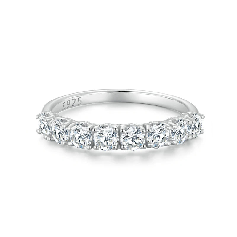 ✨ 925 Sterling Silver Patterned Moissanite Ring – Delicate Sparkle, Everyday Elegance