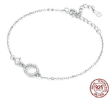 ✨ Simple 925 Sterling Silver Bracelet with Zircon – Minimalist Elegance for Women | Wedding & Anniversary Gift