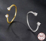 Exquisite Moissanite Open Ring