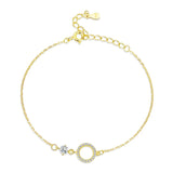✨ Simple 925 Sterling Silver Bracelet with Zircon – Minimalist Elegance for Women | Wedding & Anniversary Gift