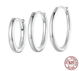 925 Sterling Silver Huggie Hoop Earrings – White Gold Plated with Cubic Zirconia | Minimalist &amp; Versatile