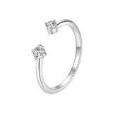 Exquisite Moissanite Open Ring