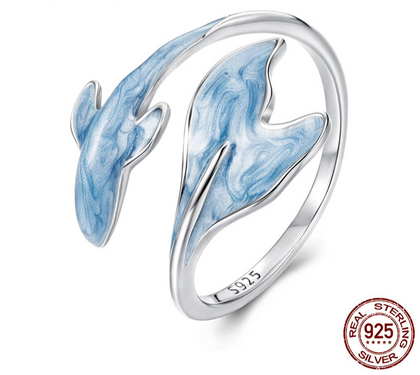 ✨ Dainty Guppy Ring – 925 Sterling Silver White Gold Plated | Ultra-Thin 0.14mm Minimalist Ring for Women