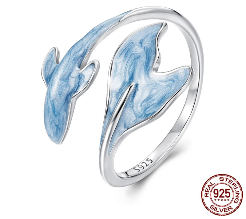 ✨ Dainty Guppy Ring – 925 Sterling Silver White Gold Plated | Ultra-Thin 0.14mm Minimalist Ring for Women
