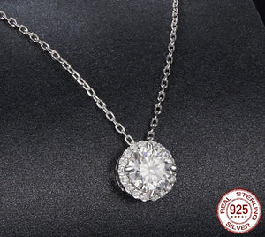 ✨ Luxury Moissanite Necklace – 925 Sterling Silver & Platinum Plated Elegance