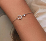 ✨ Simple 925 Sterling Silver Bracelet with Zircon – Minimalist Elegance for Women | Wedding & Anniversary Gift