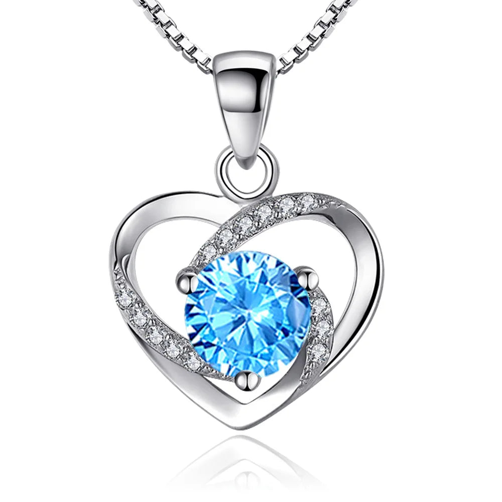 925 Sterling Silver 18k Gold Plated Necklace Single Sparkling Zircon Clavicle Chain for Women Wedding Jewelry collares  Jewelry Town