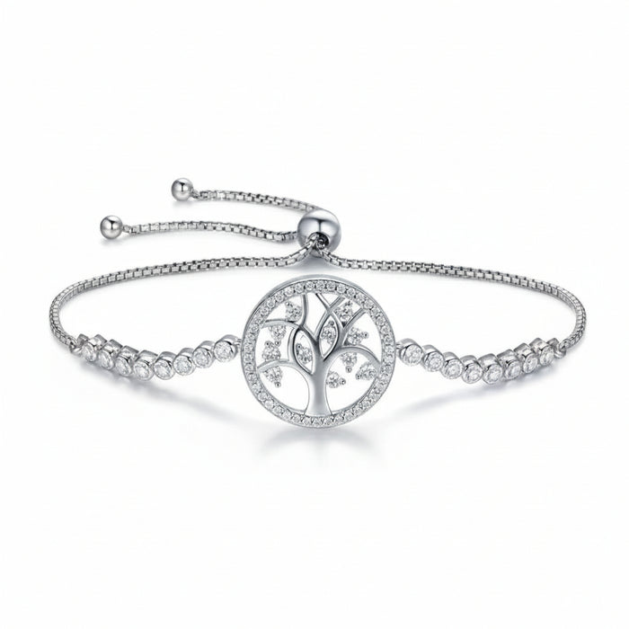 Silver Tree of Life tennis bracelet in 925 sterling silver