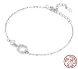 ✨ Simple Silver Bracelet with Zircon.