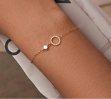 ✨ Simple Silver Bracelet with Zircon.