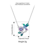 Sterling Silver Flower & Bird Jewelry Set with Purple Zircon eprolo