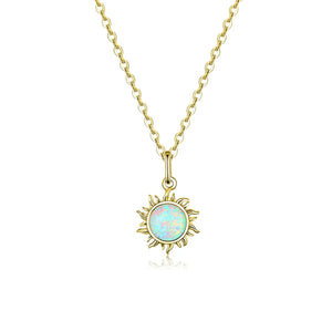 ✨ Sunflower Opal Pendant Necklace.