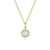 ✨ Sunflower Opal Pendant Necklace.