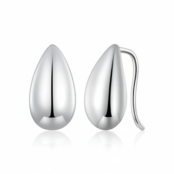 Teardrop high-gloss earrings on a 925 sterling silver base