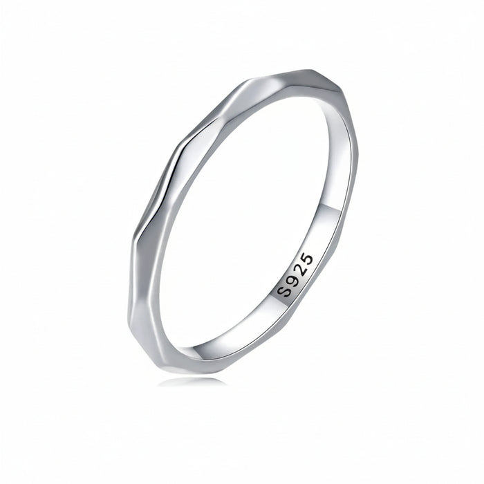 925-Sterling-Silver-Minimalist-Eternity-Band-Faceted-Geometric-Ring