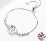 Tree of Life CZ Tennis Bracelet adjustable bolo 925 silver