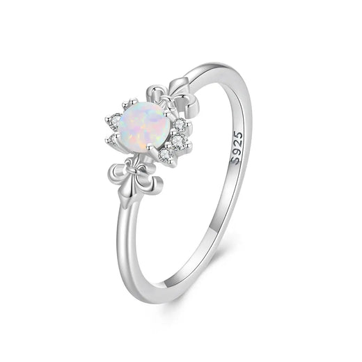 Vine & Opal Ring in 925 Sterling Silver eprolo
