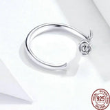 Enchanted 3D Rose & Thorns Sterling Silver Ring | Adjustable Romantic Jewelry 