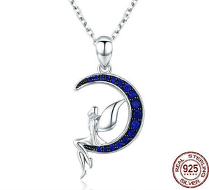 Pendant Necklace for Women | Fairy Necklace | Fairy Moon Necklaces | Blue Moon Necklaces|