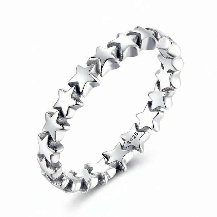 925 Sterling Silver Star Ring for Women – Minimalist Stackable Celestial Jewelry 