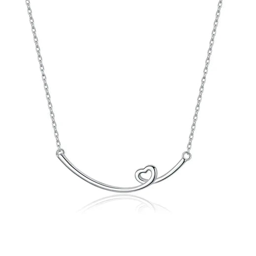 Sterling silver minimalist necklace with 54 cm chain