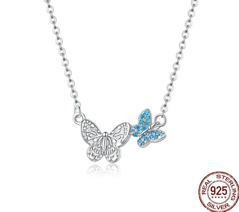 Flying Butterfly Short Necklace 