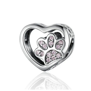 Heart-shape Paw Charm 