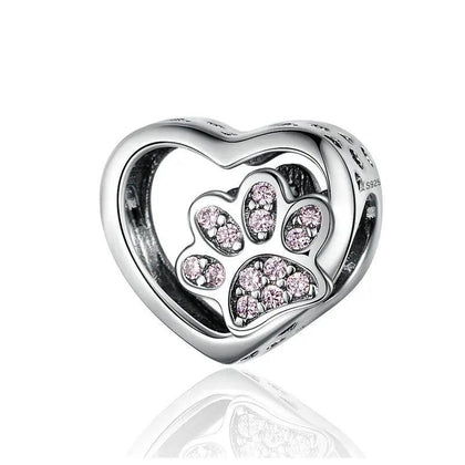 Heart-shape Paw Charm 