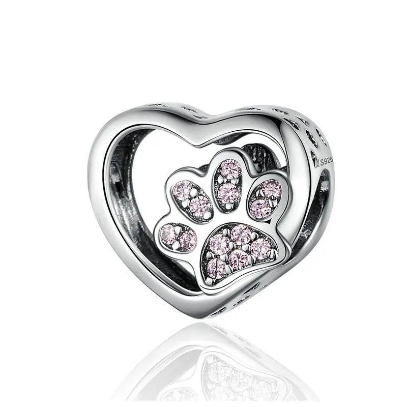 Heart-shape Paw Charm 