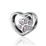 Heart-shape Paw Charm 