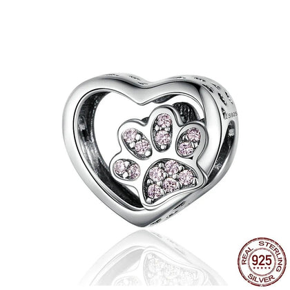 Heart-shape Paw Charm 
