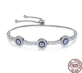 Blue Evil Eye Tennis Bracelet