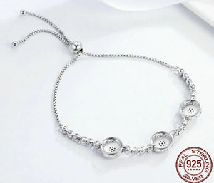 925 Sterling Silver Blue Evil Eye Tennis Bracelet – Luxury CZ Crystal Jewelry for Women 