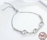 925 Sterling Silver Blue Evil Eye Tennis Bracelet – Luxury CZ Crystal Jewelry for Women 