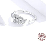 925 Sterling Silver Boho Feather Ring – Vintage Elegance with Free-Spirited Charm 