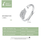 925 Sterling Silver Boho Feather Ring – Vintage Elegance with Free-Spirited Charm 