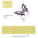 Butterfly Elf Zircon Ring | Enchanting Sterling Silver Jewelry 