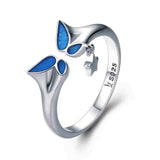 Butterfly Shape Ring – 925 Sterling Silver Hollow Carved Insect Ring 