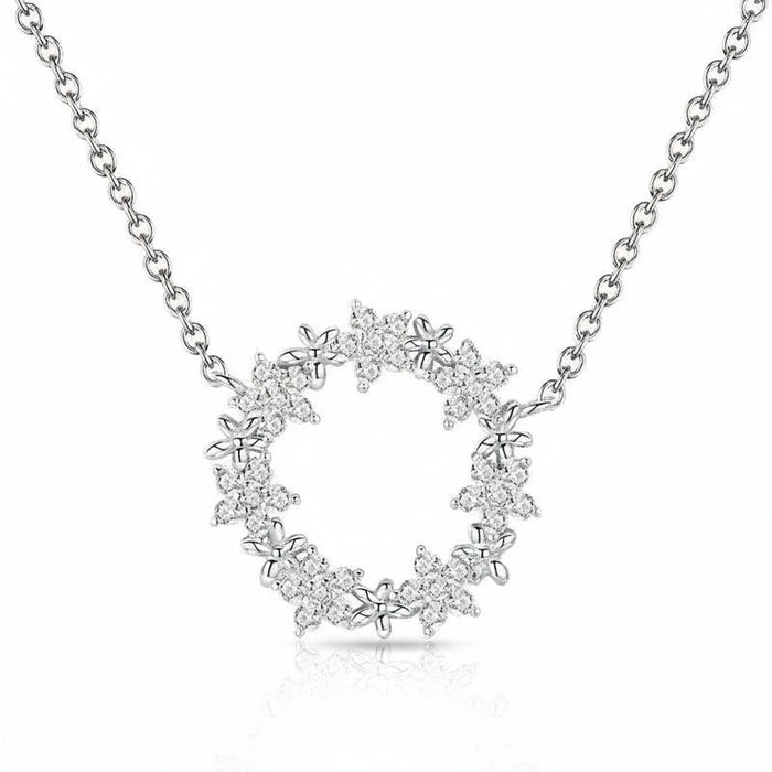 Starburst pendant necklace in 925 sterling silver