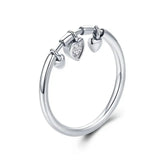 Sterling Silver Glittering Heart CZ Ring – Romantic Promise Ring for Women 