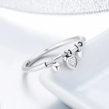 Sterling Silver Glittering Heart CZ Ring – Romantic Promise Ring for Women 